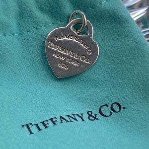 Tiffany Blue Heart Tag Charm
in Silver, Small